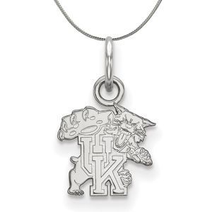 Sterling Silver U. of Kentucky XS (Tiny) Pendant Necklace - 20 Inch